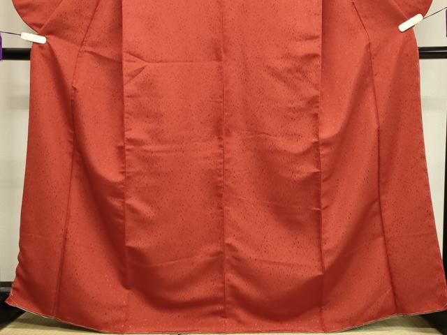 平和屋着物●小振袖　二尺袖　孔雀花文　丹色　金銀彩　洗える着物　CAAY8171gh