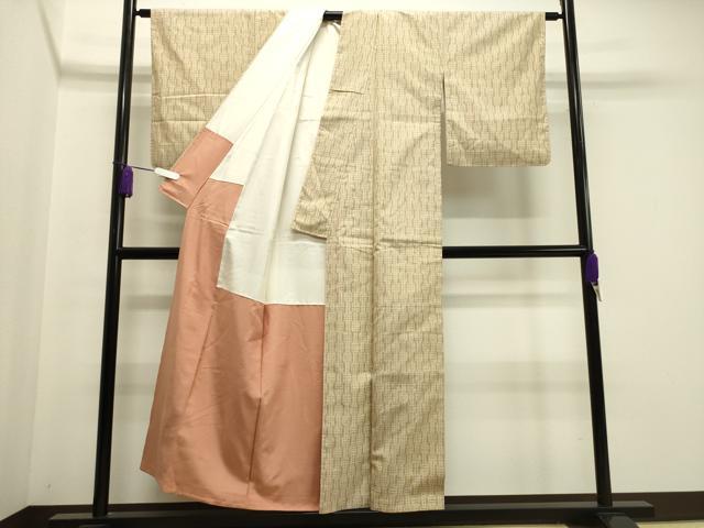 平和屋着物●上質な紬　間道　正絹　逸品　CAAY8186gh