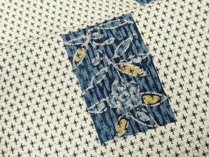平和屋着物●上質な紬　色紙草花文　正絹　逸品　CAAY8188gh