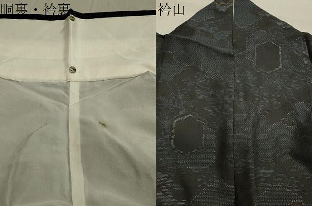平和屋着物●本場大島紬 雲重ね亀甲松文 正絹 逸品 CAAY8190gh