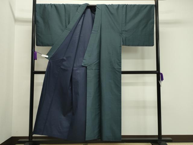 平和屋着物●男性　本場大島紬　アンサンブル　80亀甲　総詰め　正絹　逸品　CAAY8220gh