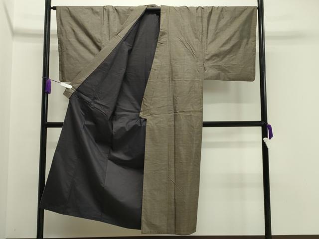 平和屋着物●男性　本場大島紬　アンサンブル　幾何学文　正絹　逸品　CAAY8221gh