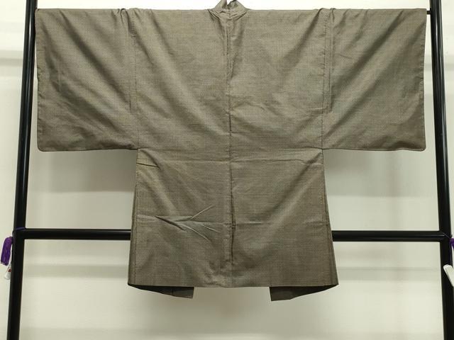 平和屋着物●男性　本場大島紬　アンサンブル　幾何学文　正絹　逸品　CAAY8221gh
