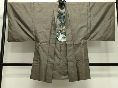 平和屋着物●男性　本場大島紬　アンサンブル　幾何学文　正絹　逸品　CAAY8221gh