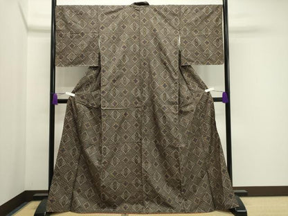 平和屋着物●本場大島紬 龍郷絣 ロング丈 正絹 逸品 CAAY8233gh