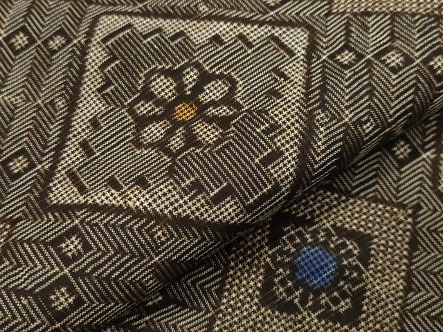 平和屋着物●本場大島紬 龍郷絣 ロング丈 正絹 逸品 CAAY8233gh