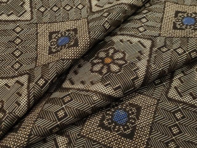 平和屋着物●本場大島紬 龍郷絣 ロング丈 正絹 逸品 CAAY8233gh