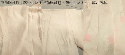 平和屋着物■長襦袢　無双仕立て　草花地紋　暈し染め　正絹　逸品　CAAY8257gh