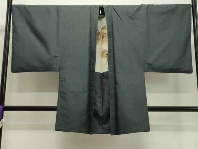 平和屋着物●男性　本場大島紬　アンサンブル　80亀甲　総詰め　正絹　逸品　CAAY8361gh