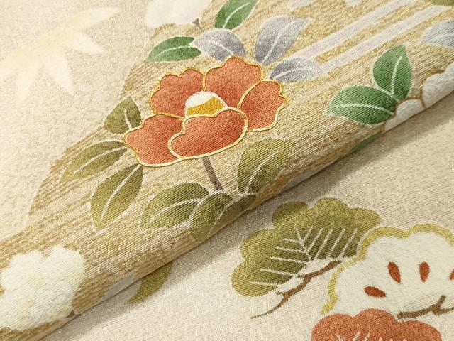 平和屋着物●訪問着 駒刺繍 雲重ね宝尽くし花文 暈し染め 金彩 正絹 逸品 未使用 CAAY8388gh
