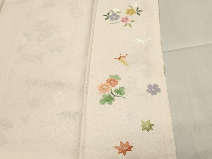 平和屋着物●訪問着 駒刺繍 雲重ね宝尽くし花文 暈し染め 金彩 正絹 逸品 未使用 CAAY8388gh