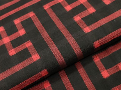 平和屋着物●本場大島紬 龍郷絣 秋名バラ ロング丈 正絹 逸品 CAAY8399gh