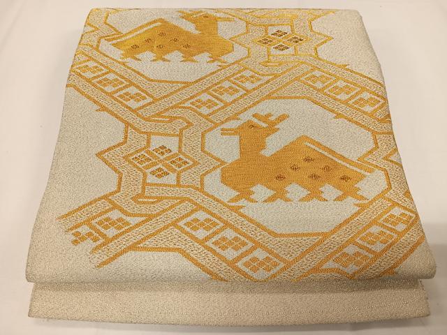 平和屋着物◎太鼓柄袋帯 つづれ 有栖川文様 金銀糸 正絹 逸品 CAAY8416ua