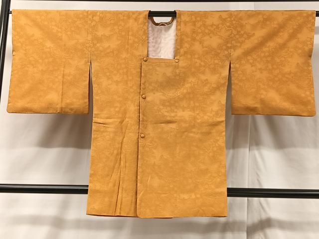 平和屋着物■道行コート　草花地紋　赤朽葉色　正絹　逸品　CAAY8565ua