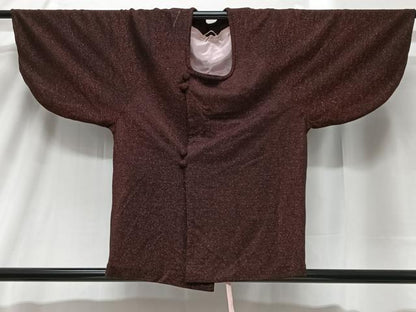 平和屋着物■和装コート　霞文　黒地　正絹　逸品　CAAY8600ua