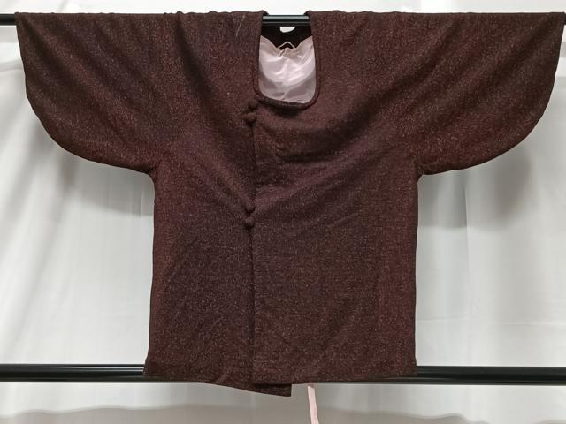 平和屋着物■和装コート　霞文　黒地　正絹　逸品　CAAY8600ua