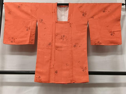 平和屋着物■道行コート 地紋起こし 枝花文 暈し染め 正絹 逸品 未使用 CAAY8759ua
