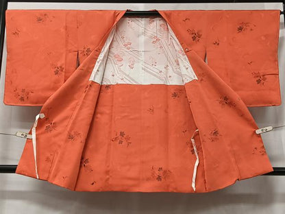 平和屋着物■道行コート 地紋起こし 枝花文 暈し染め 正絹 逸品 未使用 CAAY8759ua