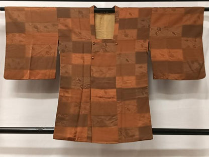 平和屋着物■道行コート 枝花文 正絹 逸品 CAAY8765ua