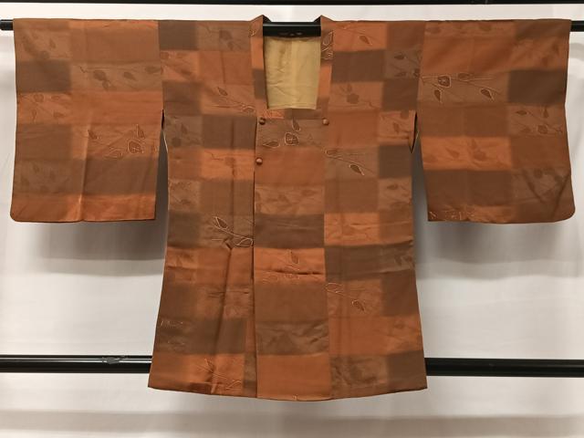 平和屋着物■道行コート 枝花文 正絹 逸品 CAAY8765ua
