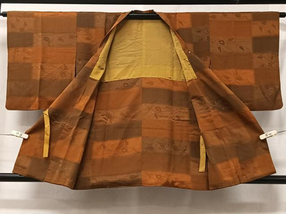 平和屋着物■道行コート 枝花文 正絹 逸品 CAAY8765ua