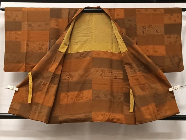平和屋着物■道行コート 枝花文 正絹 逸品 CAAY8765ua