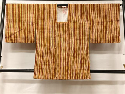 平和屋着物■道行コート 間道 正絹 逸品 CAAY8768ua