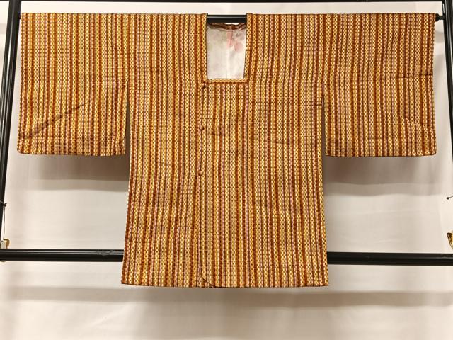 平和屋着物■道行コート 間道 正絹 逸品 CAAY8768ua