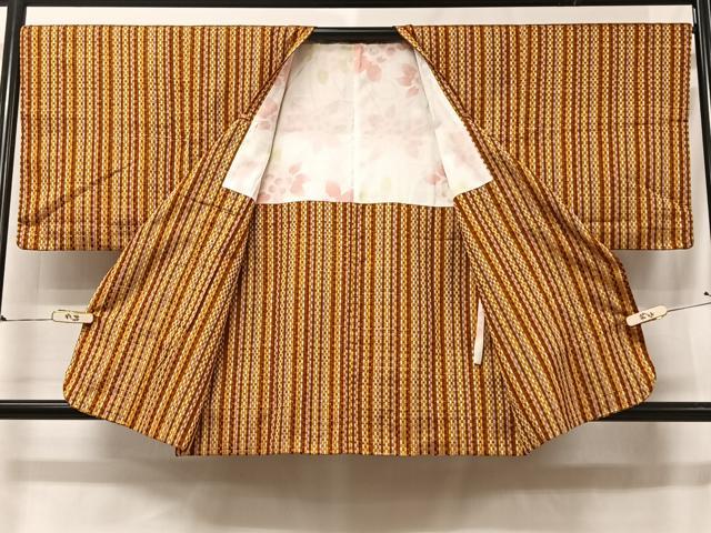 平和屋着物■道行コート 間道 正絹 逸品 CAAY8768ua