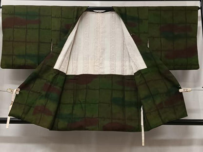 平和屋着物■道行コート 霞文 暈し染め 正絹 逸品 CAAY8779ua