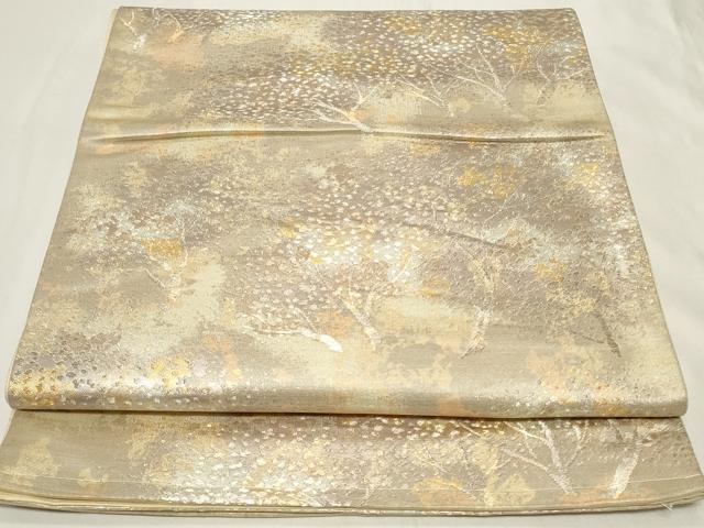 平和屋着物◎六通柄袋帯　樹林文　金銀糸　正絹　逸品　CAAY8813in
