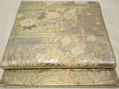 平和屋着物◎六通柄袋帯　琳派絵図　書院春秋文　金銀糸　正絹　逸品　CAAY8826in