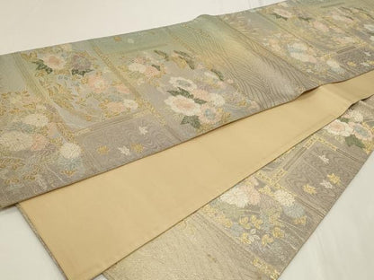 平和屋着物◎六通柄袋帯　琳派絵図　書院春秋文　金銀糸　正絹　逸品　CAAY8826in