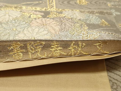 平和屋着物◎六通柄袋帯　琳派絵図　書院春秋文　金銀糸　正絹　逸品　CAAY8826in