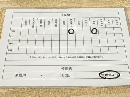 平和屋着物◎六通柄袋帯　エ霞文　金糸　正絹　逸品　CAAY8863in