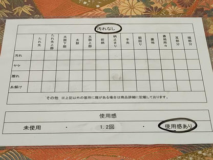 平和屋着物◎伝統工芸士　平田藤三郎　六通柄袋帯　熨斗吉祥花文　金糸　正絹　逸品　CAAY8867in
