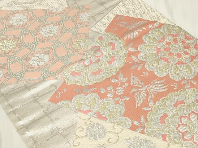 平和屋着物◎六通柄袋帯　色紙華円文　金銀糸　正絹　逸品　未使用　CAAY8915in