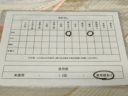 平和屋着物◎六通柄袋帯　束ね熨斗吉祥文　金銀糸　正絹　逸品　CAAY8930in
