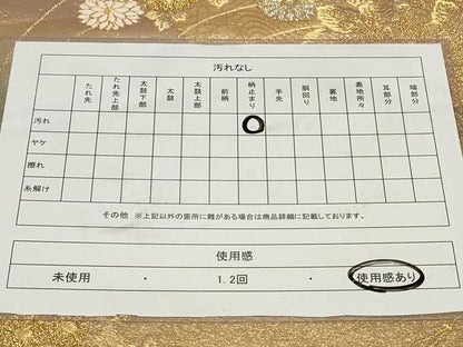 平和屋着物◎六通柄袋帯　道長草花文　秀美二重箔　正絹　逸品　CAAY8936in