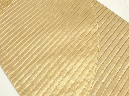 平和屋着物◎佐賀錦　両面　全通柄袋帯　斜線文　金糸　正絹　逸品　CAAY8940in