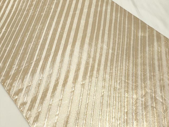 平和屋着物◎佐賀錦　両面　全通柄袋帯　斜線文　金糸　正絹　逸品　CAAY8940in
