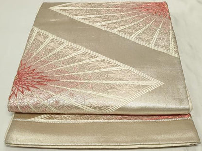 平和屋着物◎六通柄袋帯 花菱文 金銀糸 正絹 逸品 CAAY8952in