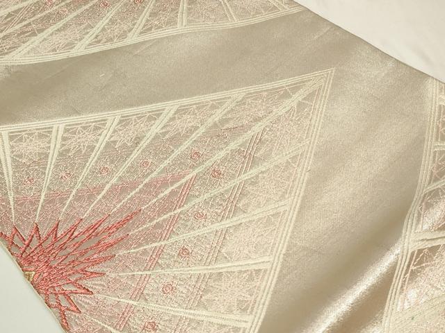 平和屋着物◎六通柄袋帯 花菱文 金銀糸 正絹 逸品 CAAY8952in