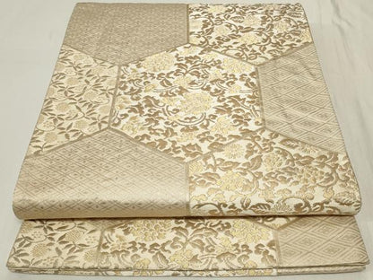 平和屋着物◎六通柄袋帯　亀甲花唐草文　金糸　正絹　逸品　CAAY8956in