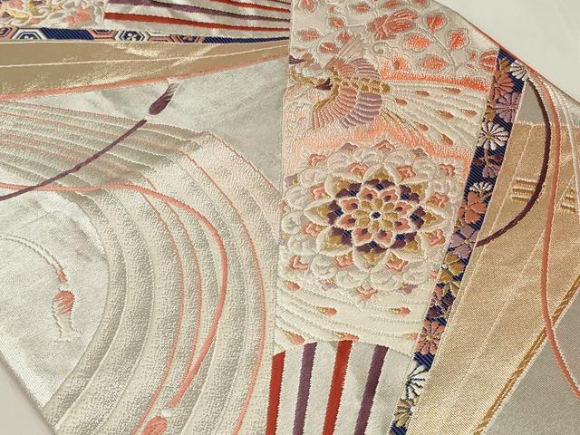 平和屋着物◎六通柄袋帯　唐織　正倉院鳳凰花文　金銀糸　正絹　逸品　CAAY8968in