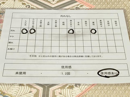 平和屋着物◎六通柄袋帯　亀甲正倉院花文　九百錦プラチナ箔　正絹　逸品　CAAY8971in
