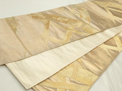 平和屋着物◎六通柄袋帯　籬　金糸　正絹　逸品　CAAY8973in