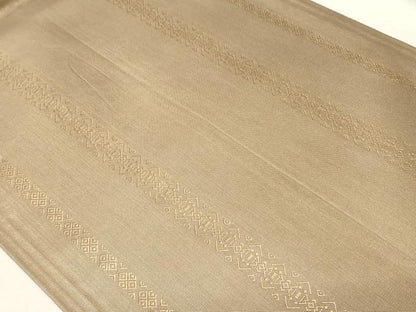 平和屋着物◎全通柄袋帯　天井双鶴花丸文　金糸　正絹　逸品　CAAY8979in