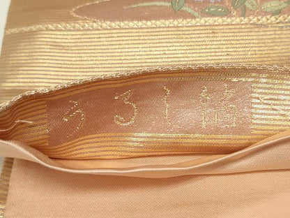 平和屋着物◎六通柄袋帯　雲取蜀甲文　うるし箔　正絹　逸品　CAAY8985in