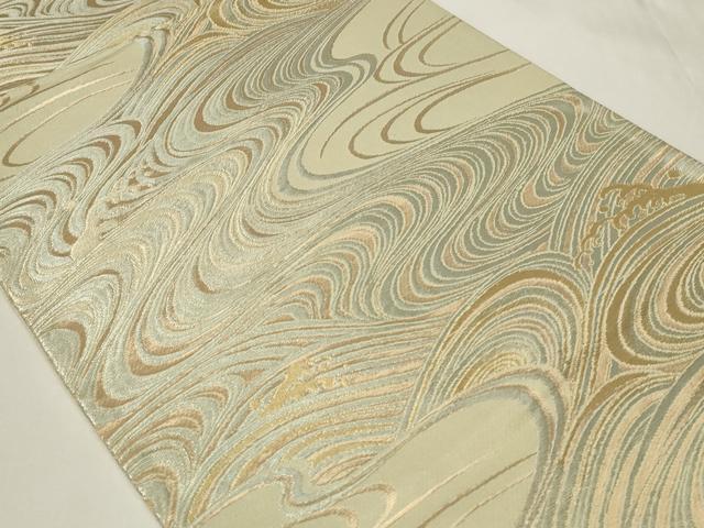 平和屋着物◎西陣　六通柄　京袋帯　流水文　金糸　正絹　逸品　CAAY8996in